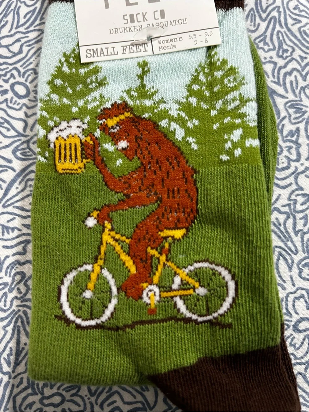 Two Left Feet 'Drunken Sasquatch' Funny Novelty Socks